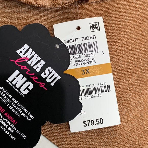 Inc camel tan sweater bell sleeves size 3x like new condition - Picture 9 of 10